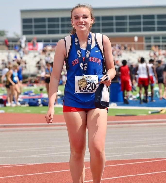 Abby Parise PIAA State Track 6th Place Podium Finish & New School Record of 18’4″ in the Long Jump!  Congratulations!!