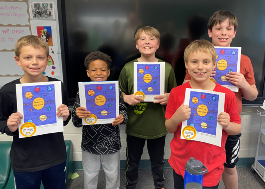 Mrs. Sands’ and Mrs. Kolak’s Classes Published Books About the Solar System..