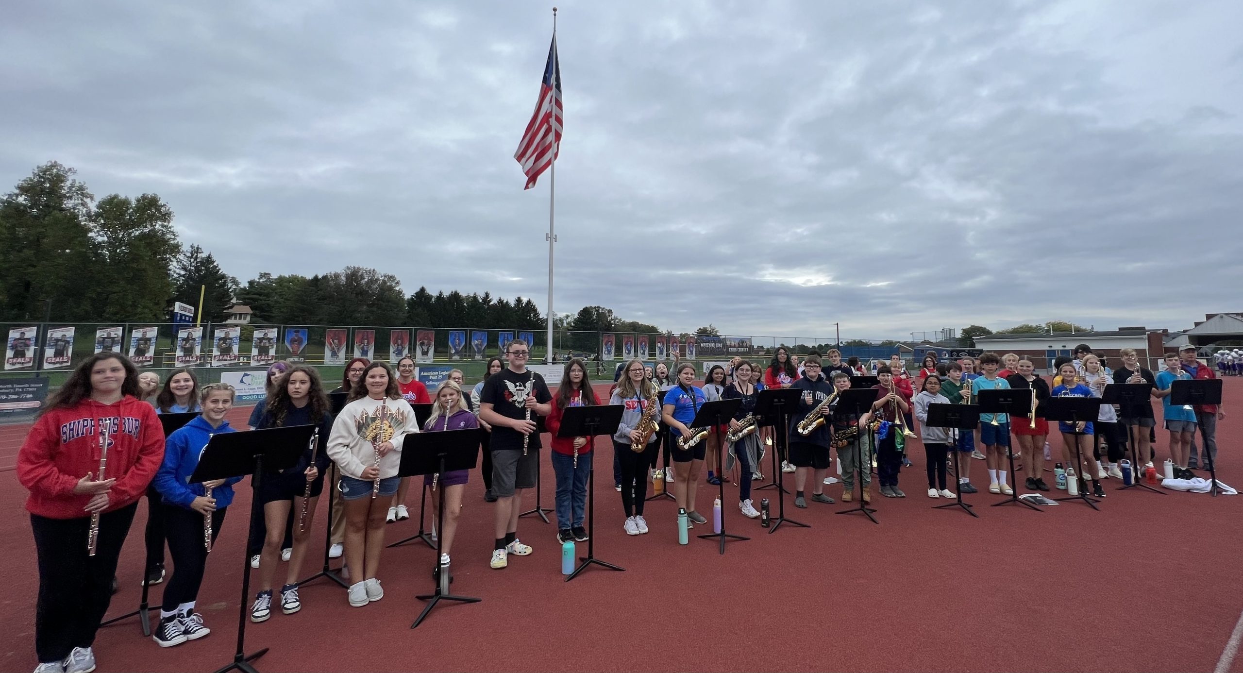 MS Band Gets Set to Shine at the JH Football Game!