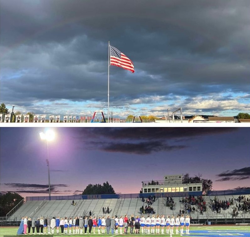 From Rainbows to Sunsets – Natures Play @ the Field Hockey Game!