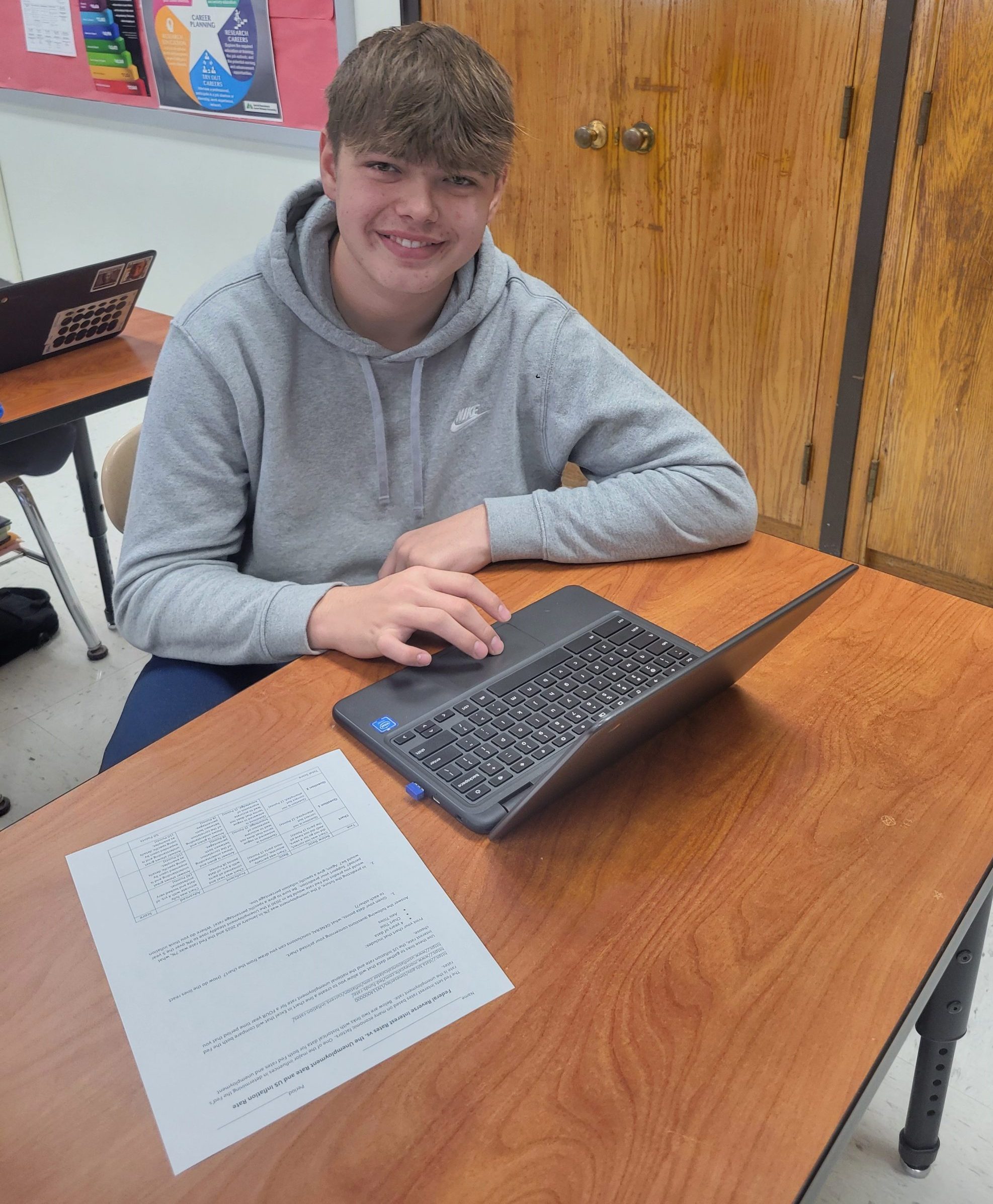 Colby Kratzer Won the Brighter Financial Futures State Investment Challenge through his Personal Finance Class at SAHS!  Congratulations!!