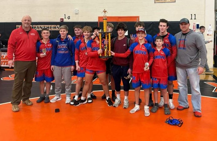 Boys JH Wrestling Team takes 1st place at the Milton Black Panther Tournament!  Congratulations!