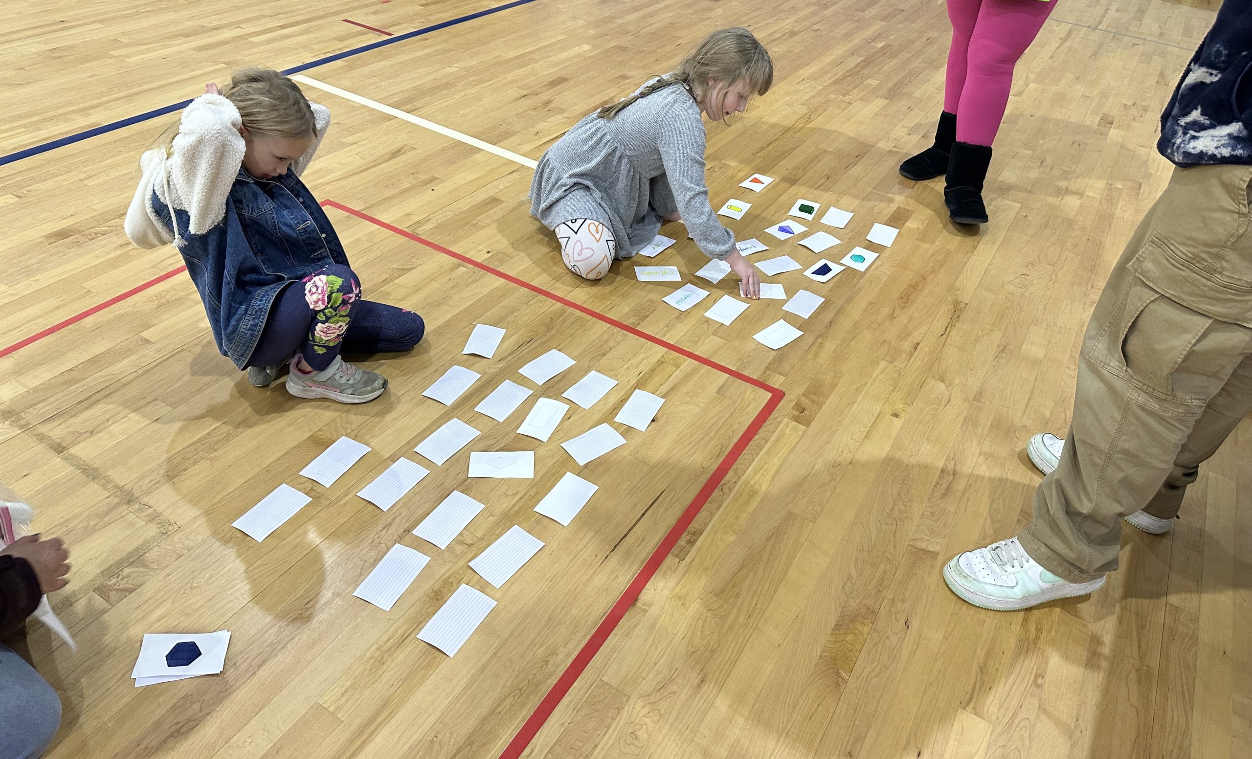 Students having fun at Math Night at the Elementary School