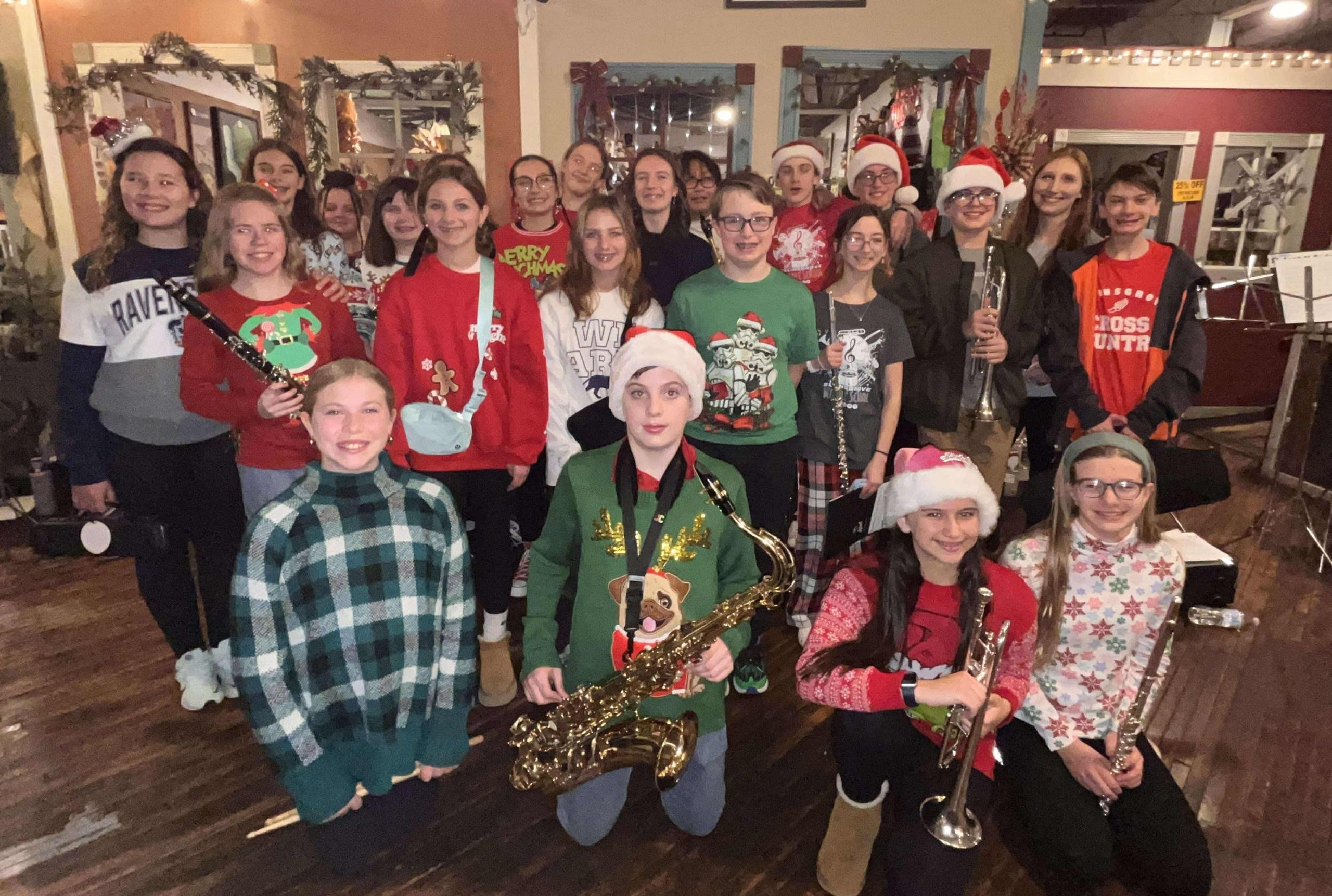 Melodies of Christmas Carols by the MS Band @ Lewisburg Street of Shops