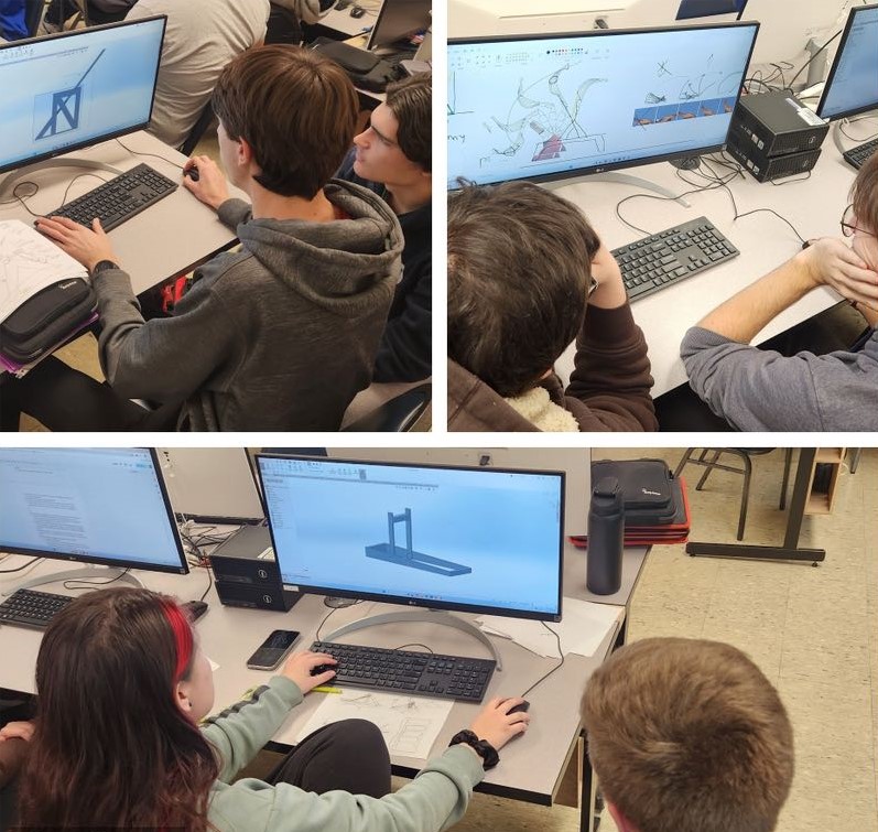 Design Engineering & Physics 2 combine classes to compete in a Catapult Challenge through Northway Industries!