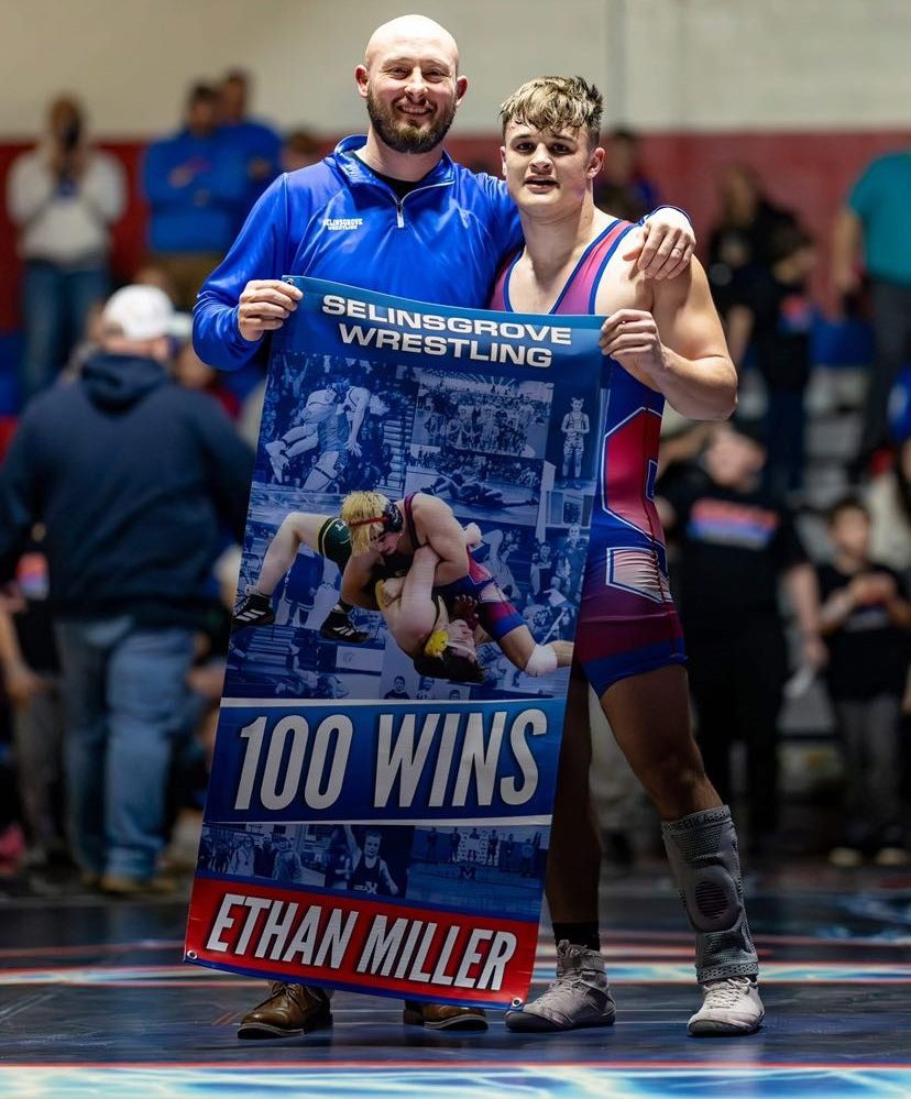 Congratulations Ethan Miller on 100 HS Career Wins!